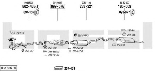 BOSAL 088.080.50 Exhaust System